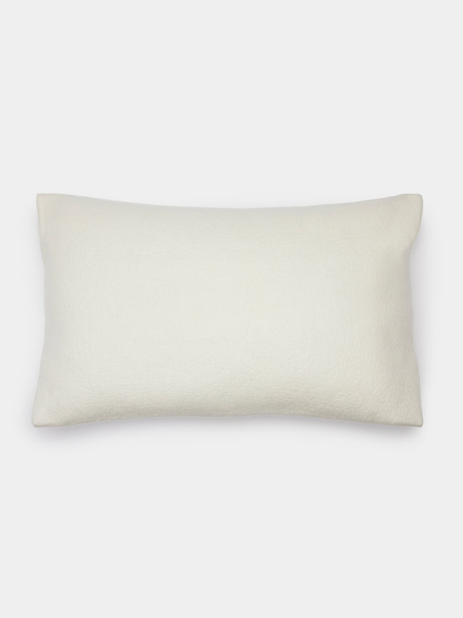 Rose Uniacke - Small Felted Cashmere Cushion - Cream - ABASK - 