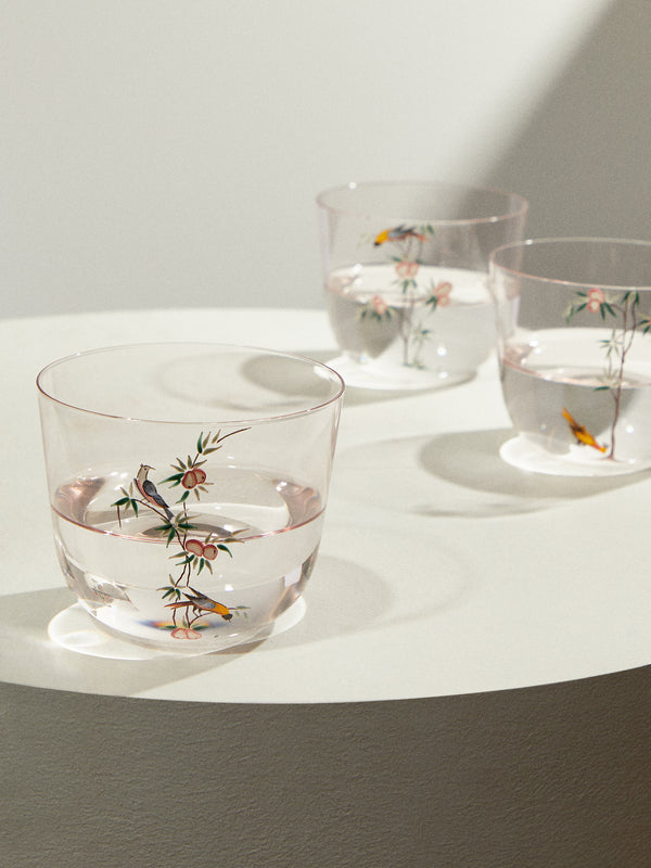 Lobmeyr - Garden of Paradise Hand-Painted Crystal Water Tumbler -  - ABASK