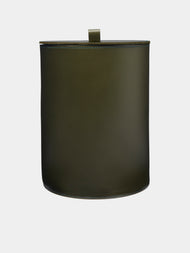 Rabitti 1969 - Orvetoo Leather Wastepaper Bin - Green - ABASK - 