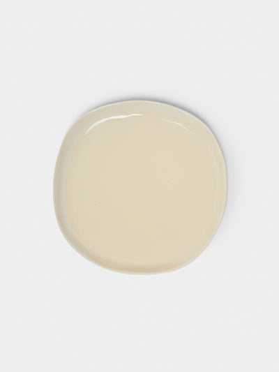 Pottery & Poetry - Hand-Glazed Porcelain Side Plates (Set of 4) - White - ABASK - 
