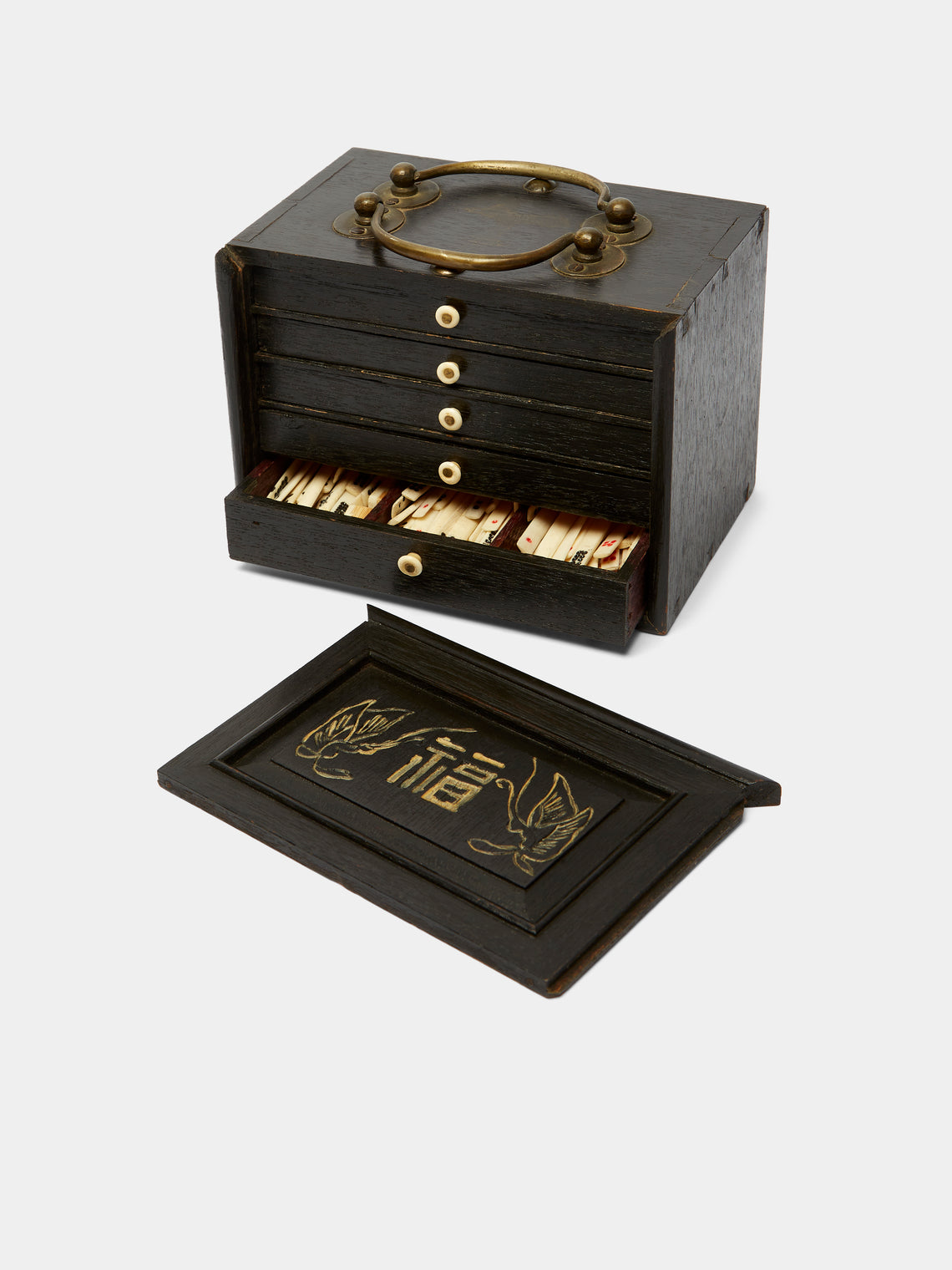 Antique and Vintage - 1920 Mahjong Set - Brown - ABASK