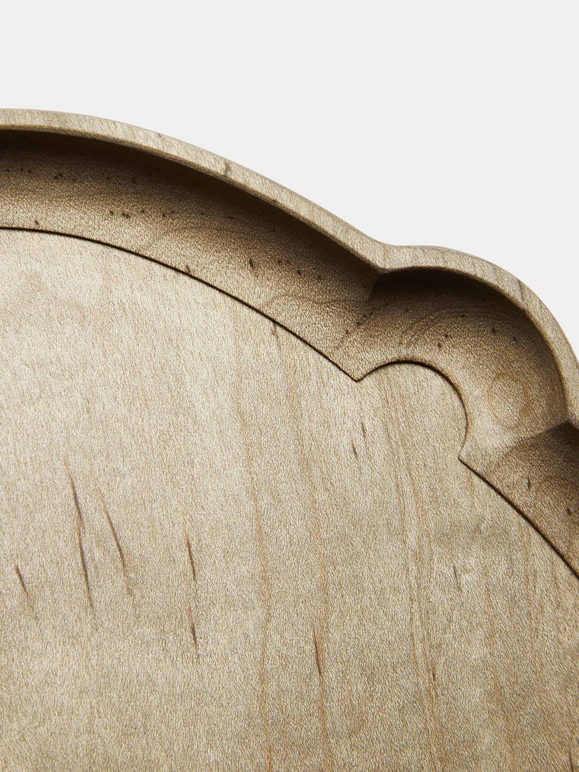 Ifuji - Italian Hand-Carved Wood Large Tray - Brown - ABASK
