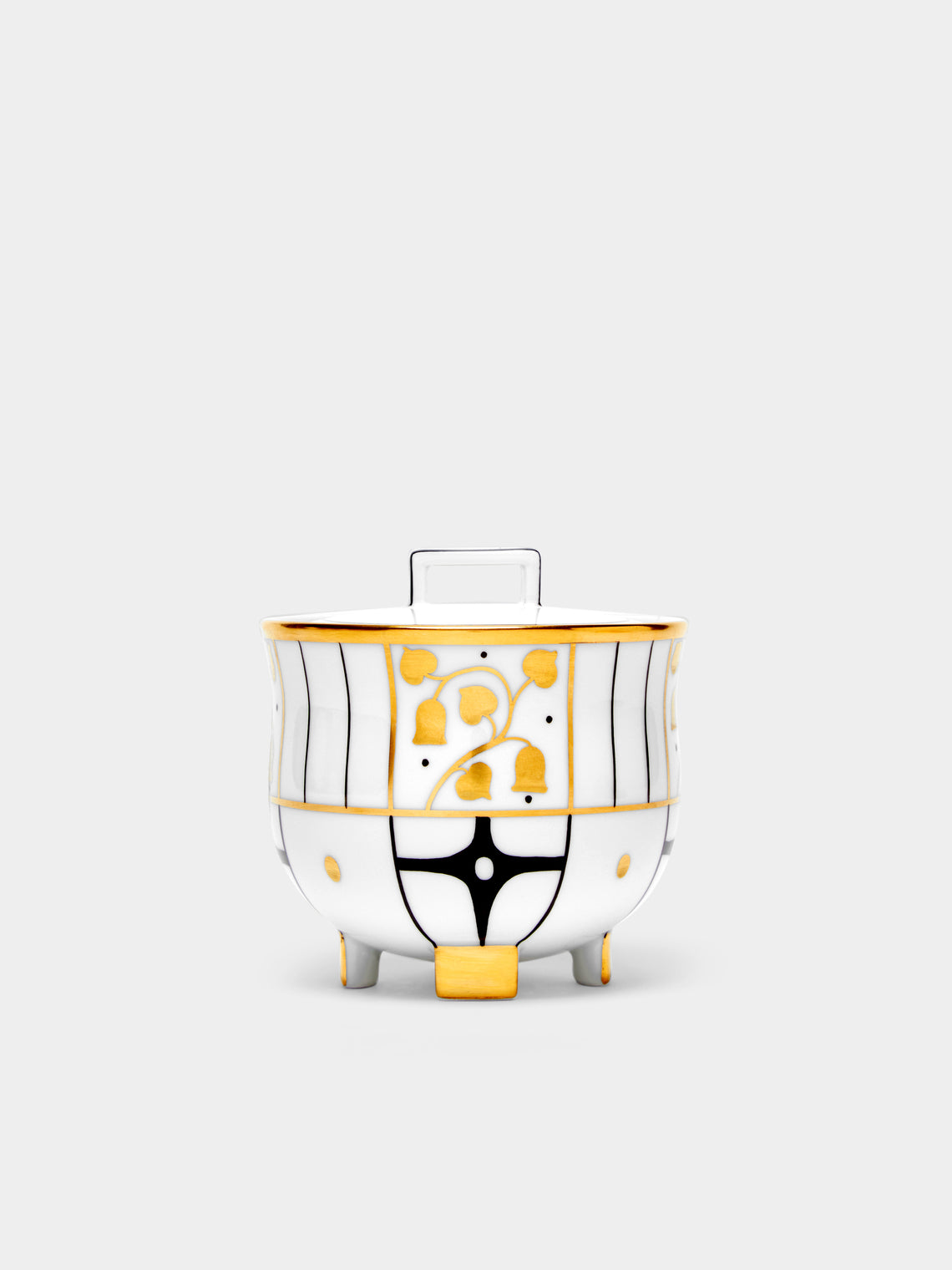 Augarten - Déco Vienne Hand-Painted Porcelain Sugar Bowl - White - ABASK - 