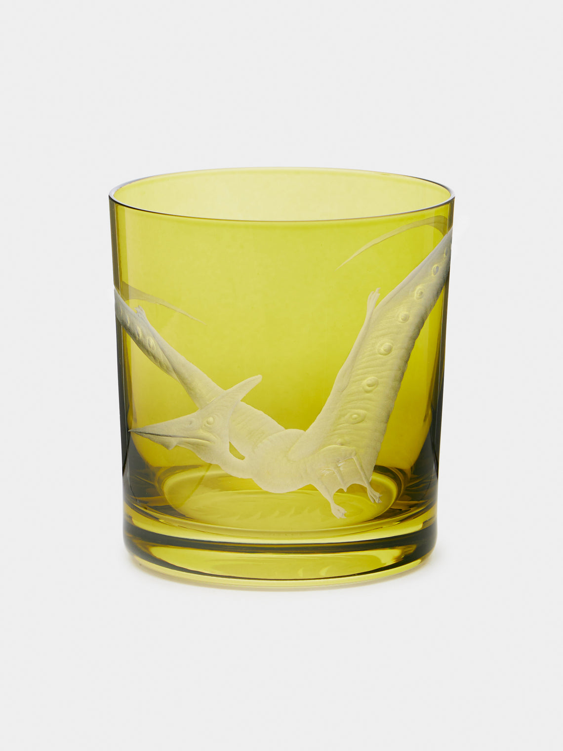 Artel - Hand-Engraved Pterodactyl Crystal Glass - Olive - ABASK - 