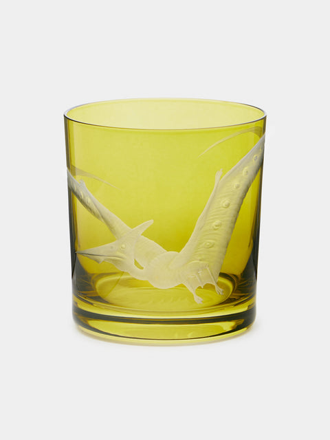 Artel - Pterodactyl Hand-Engraved Crystal Glass - Olive - ABASK - 