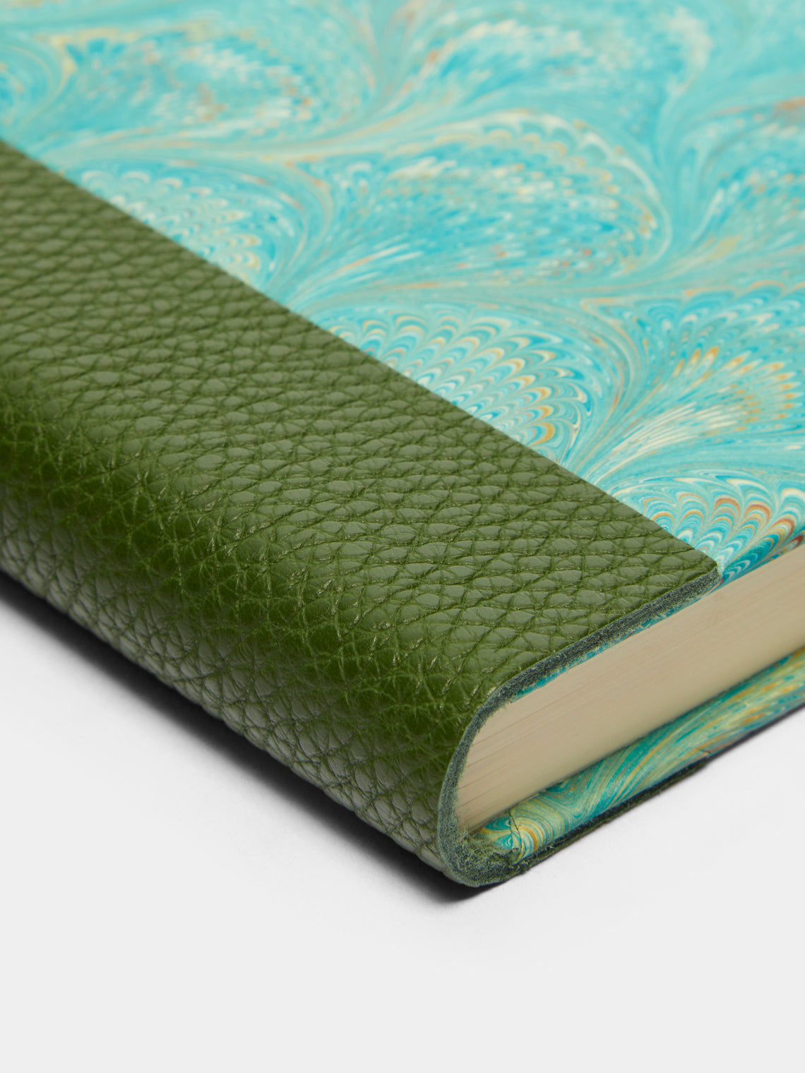 Hand-Marbled Leather Bound Notebook