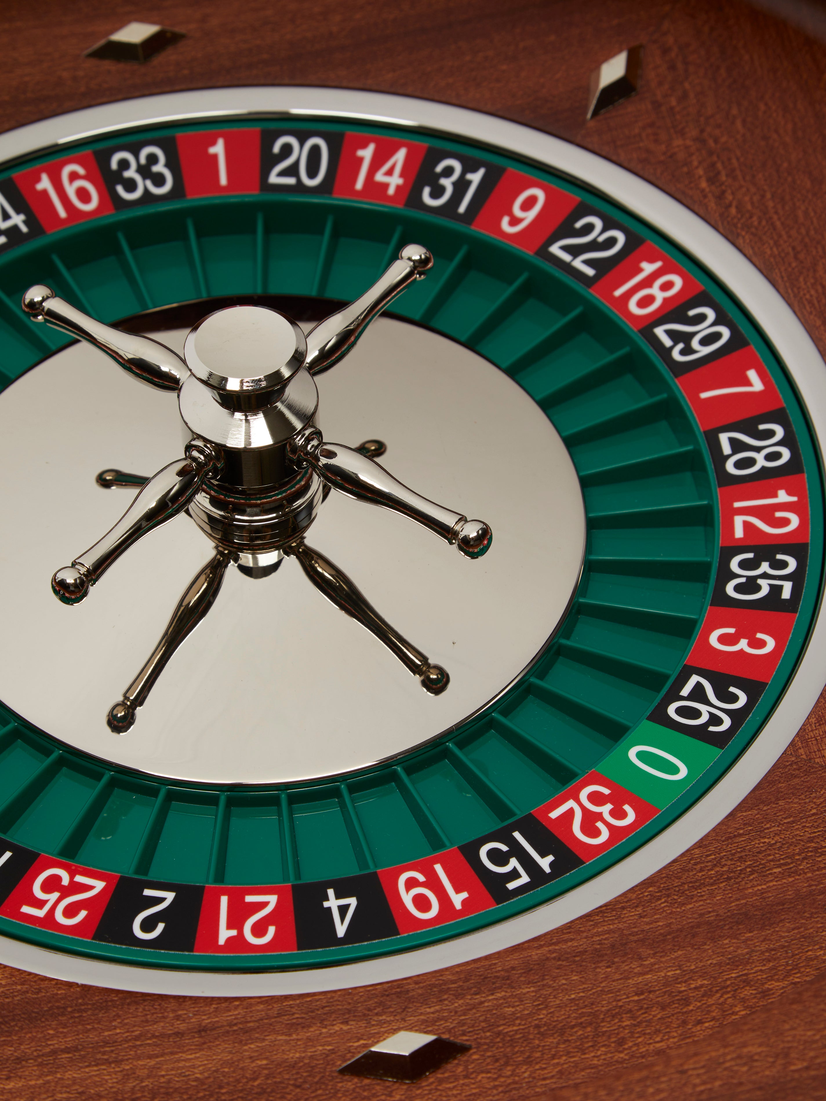 Merit Roulette Set Brown Mahogany Roulette Set by Dal Negro | ABASK