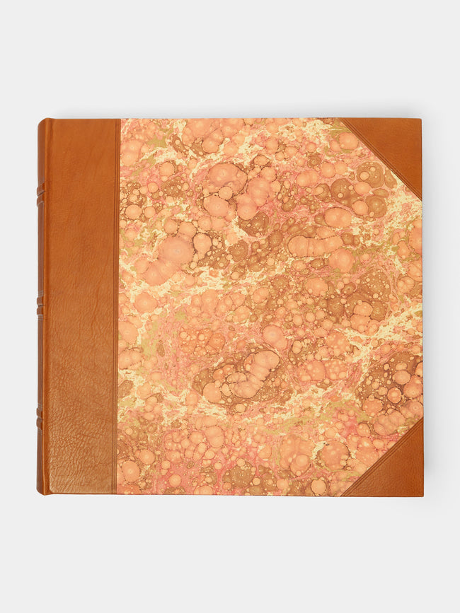 Giannini Firenze - Hand Marbled Leather Bound Photo Album - Pink - ABASK - 