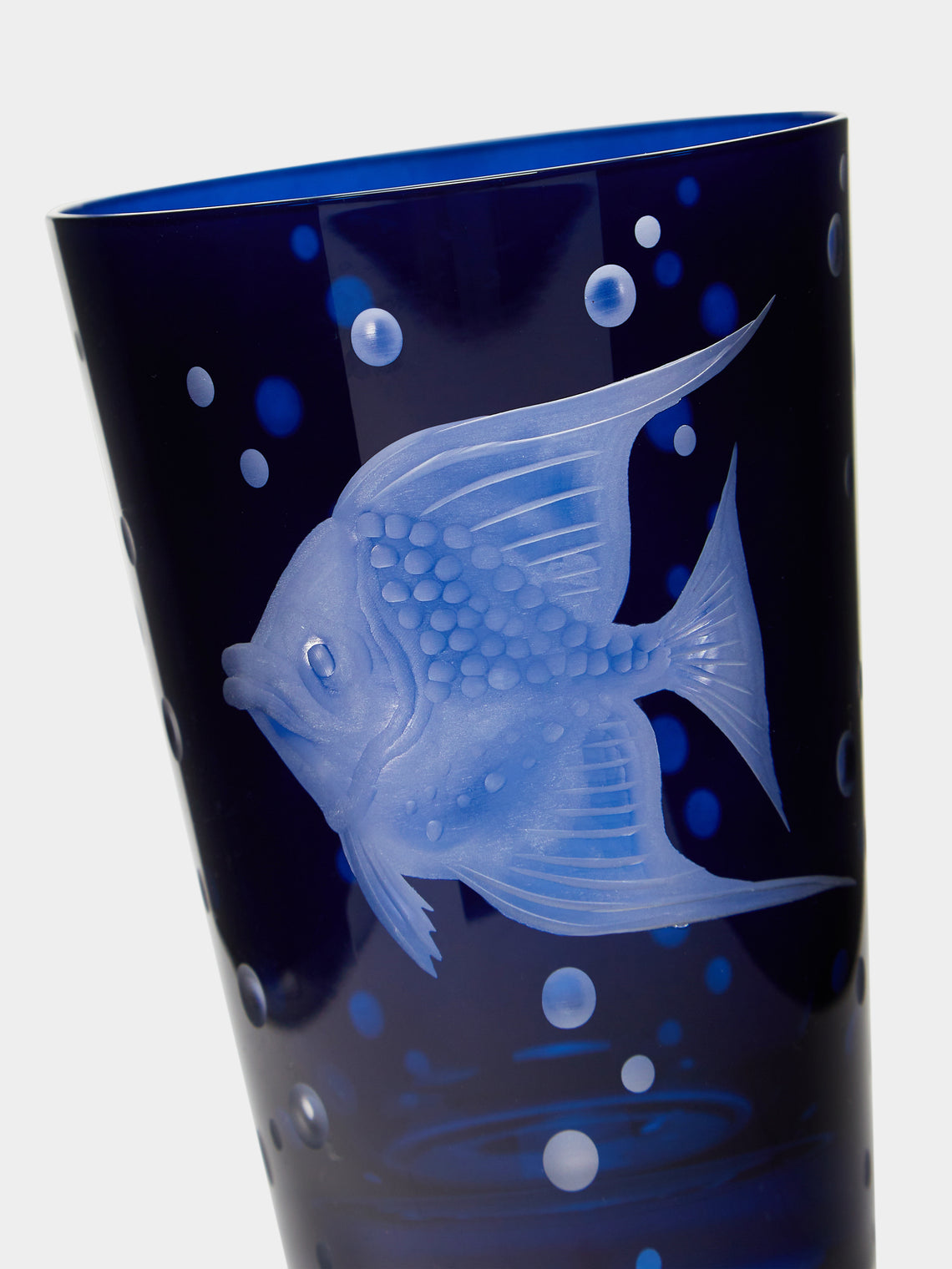 Artel - Sea Life Hand-Engraved Crystal Tumbler (Set of 6) - Blue - ABASK
