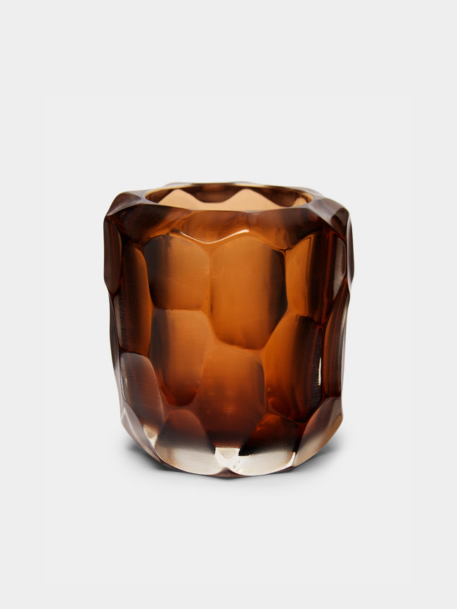 Micheluzzi Glass - Rullo Miele Murano Glass Vase - Yellow - ABASK - 