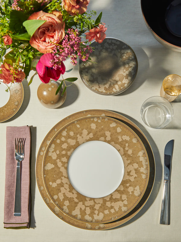 Jaune de Chrome - Basmati Porcelain Dinner Plate -  - ABASK