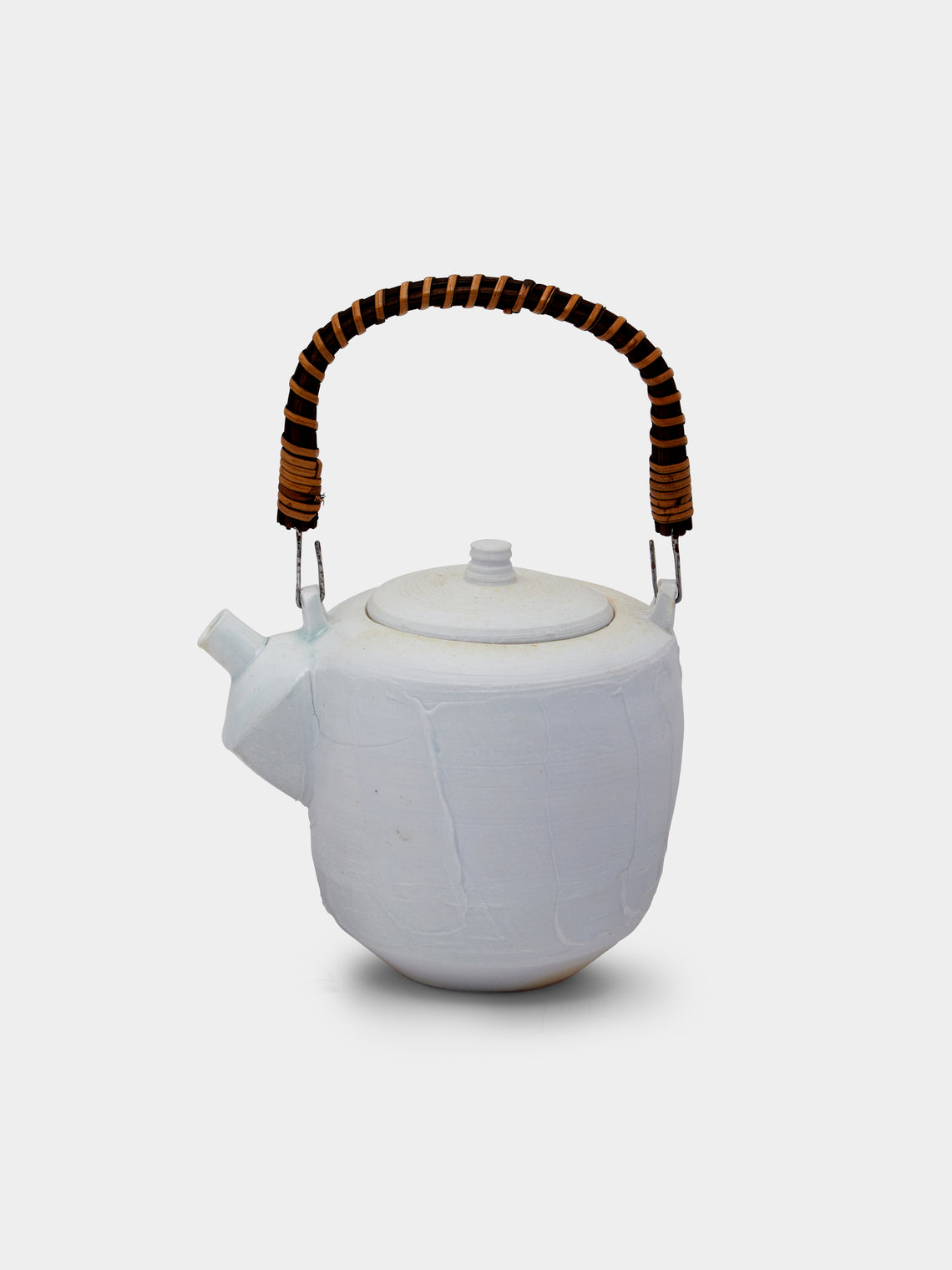 Ido Ferber - Wood-Fired Porcelain Teapot with Wicker Handle -  - ABASK - 