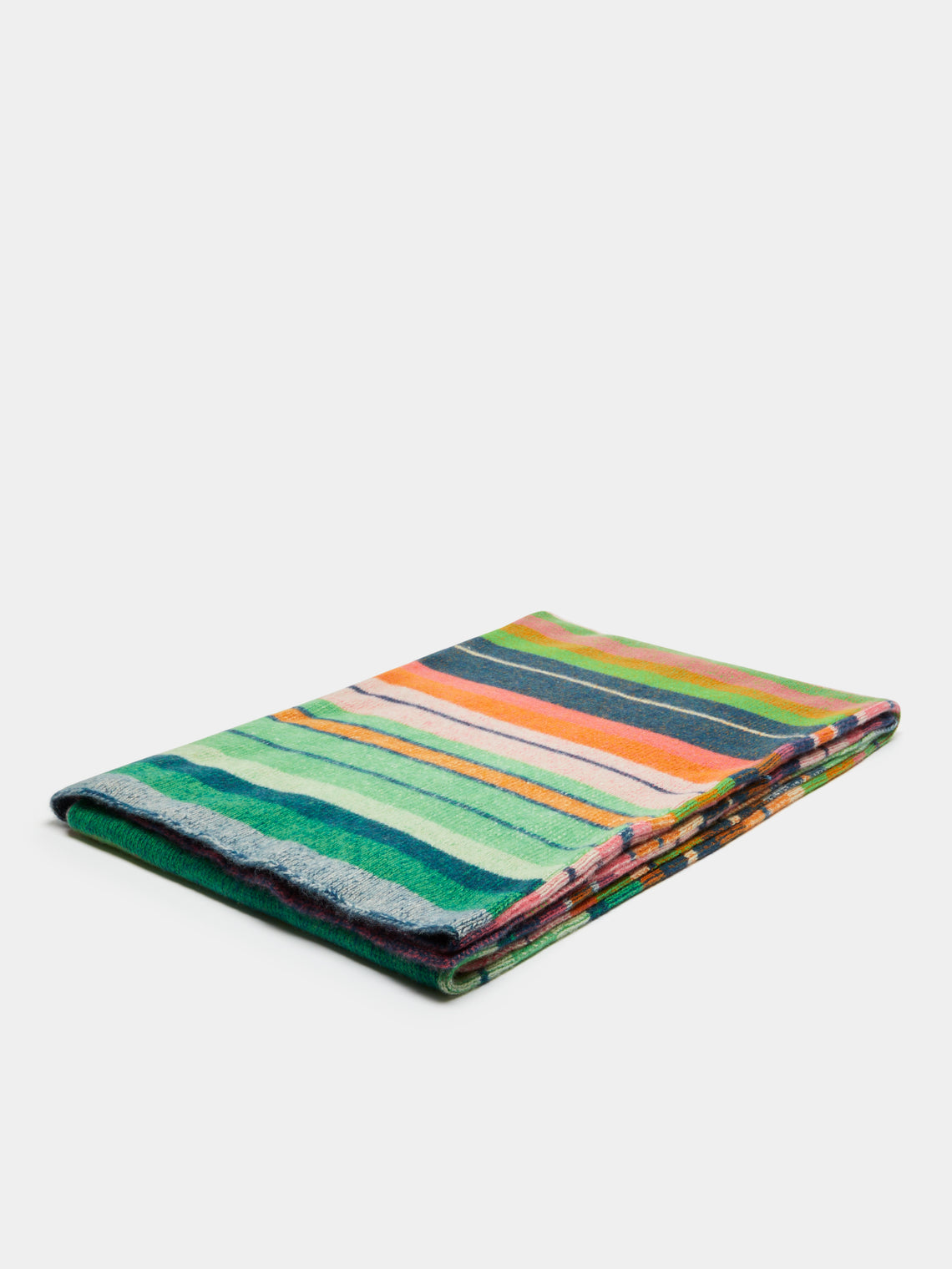 The Elder Statesman - Stripe Super Soft Cashmere Blanket - Multiple - ABASK