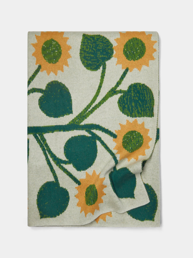 Saved NY - Sunflower Cashmere Blanket - Green - ABASK - 