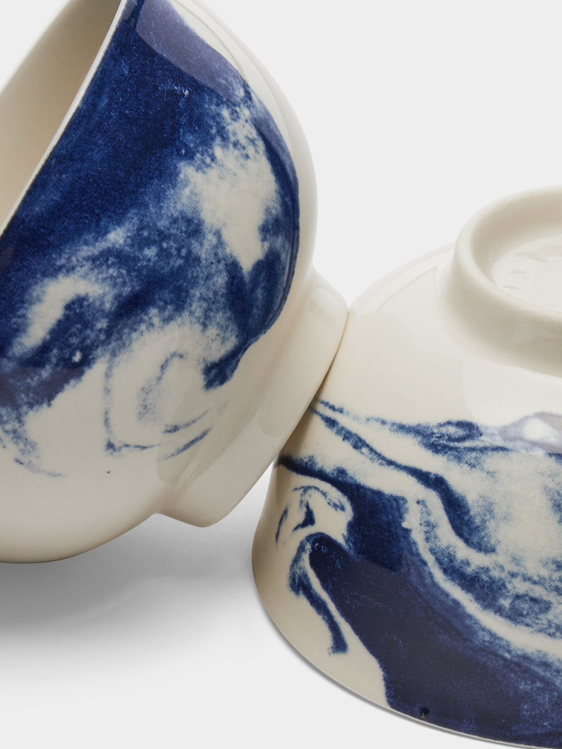 1882 Ltd. - Indigo Storm Ceramic Cups (Set of 4) - Blue - ABASK