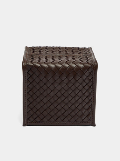 Riviere - Woven Leather Tissue Box -  - ABASK - 