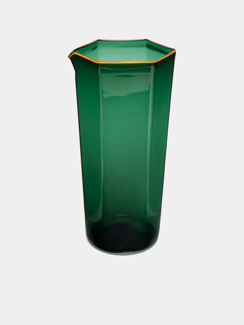 Giberto - Laguna Hand-Blown Murano Glass Jug - Green - ABASK - 