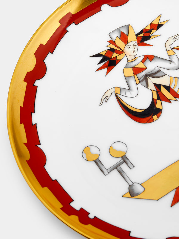 Augarten - Art Déco Dancer Hand-Painted Porcelain Plate -  - ABASK