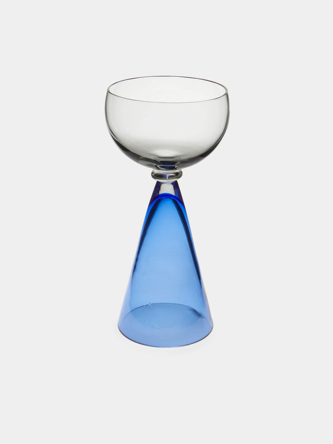 NasonMoretti - Archive Revival Flutflut Murano Glass Champagne Coupe - Blue - ABASK - 