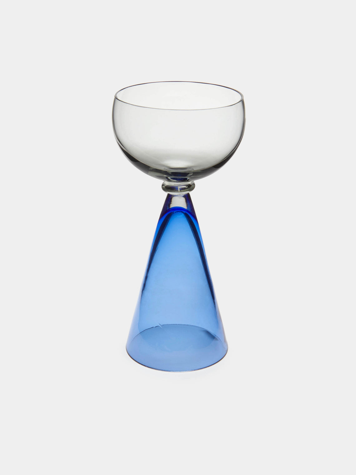 NasonMoretti - Archive Revival Flutflut Hand-Blown Murano Glass Champagne Coupe - Blue - ABASK - 