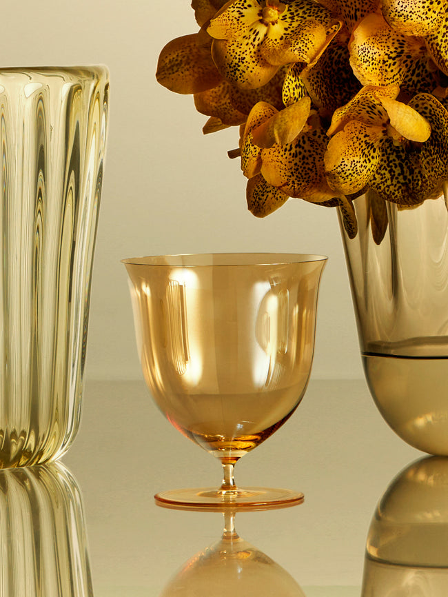 Lobmeyr - Gold Lustre Patrician Vase on Stem - Gold - ABASK