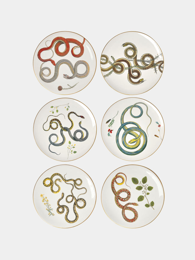 Laboratorio Paravicini - Serpi Ceramic Dessert Plates (Set of 6) - Multiple - ABASK