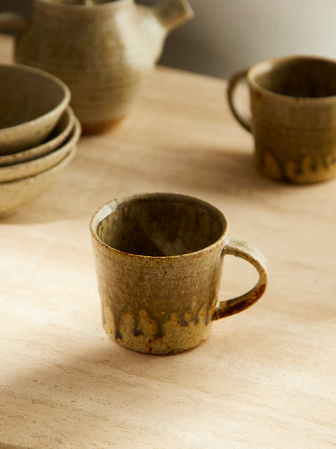 Ingot Objects - Ash-Glazed Ceramic Glasgow Cup - Beige - ABASK
