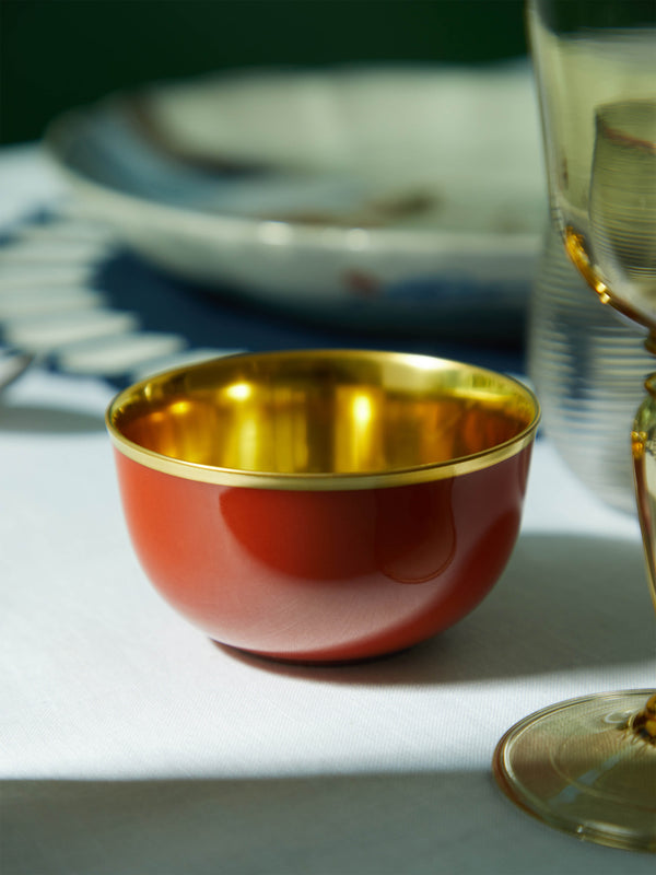 Augarten - Hand-painted Champagne Coupe - Red - ABASK