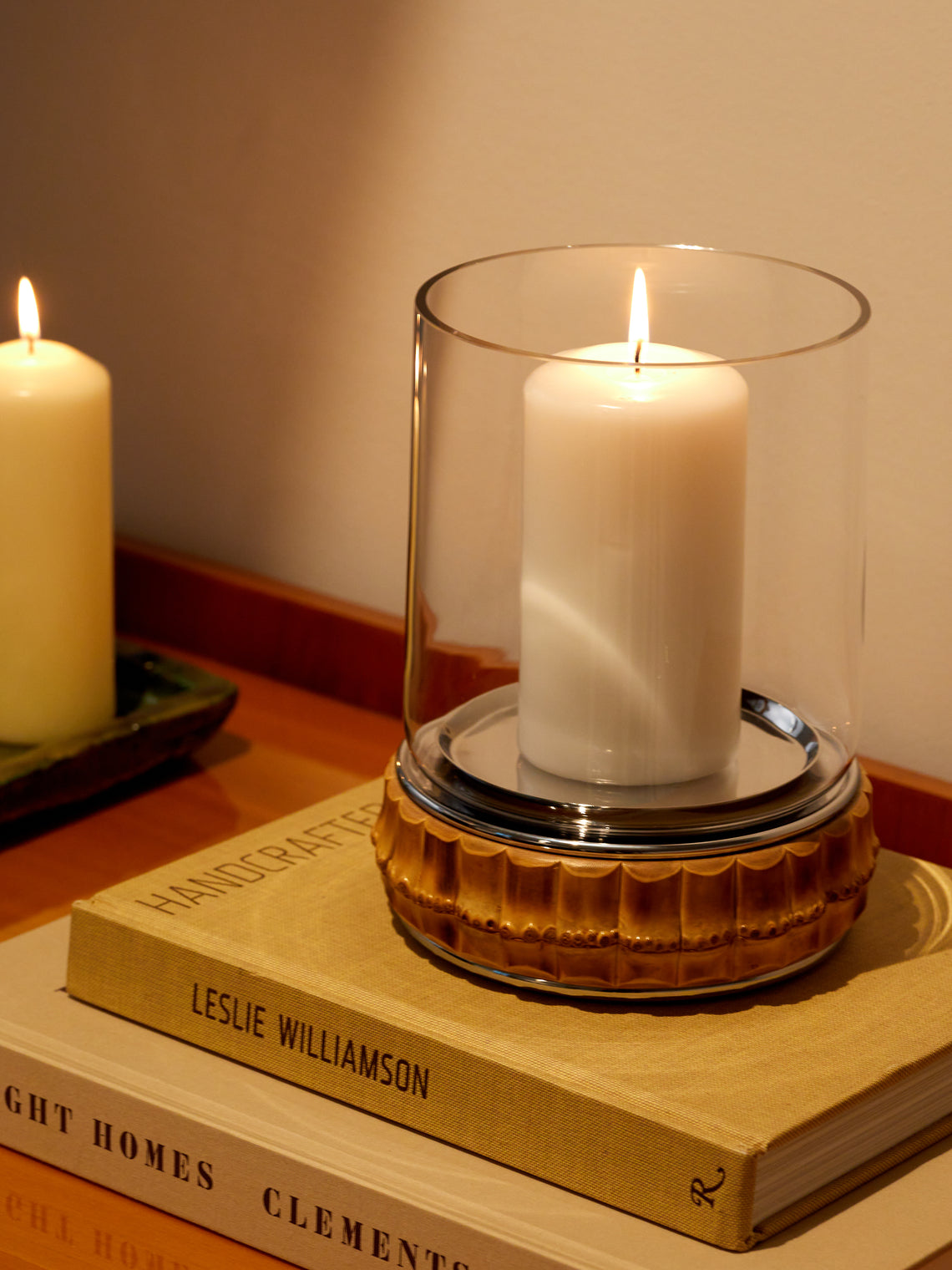 Lorenzi Milano - Bamboo and Glass Large Candle Holder -  - ABASK