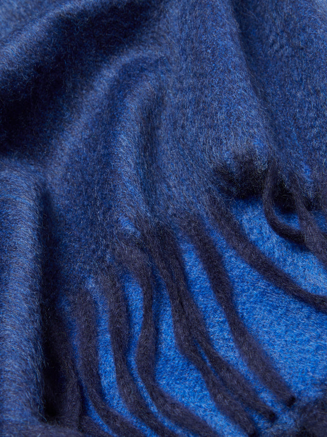 Begg x Co - Arran Reversible Cashmere Blanket - Blue - ABASK