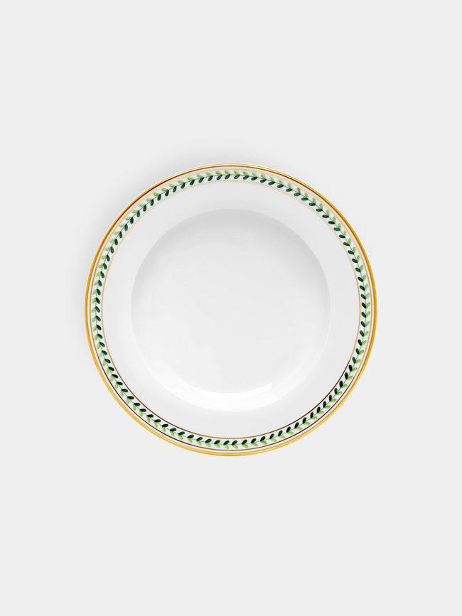 Augarten - Hand-Painted Leafed Edge Porcelain Dessert Plate - White - ABASK - 