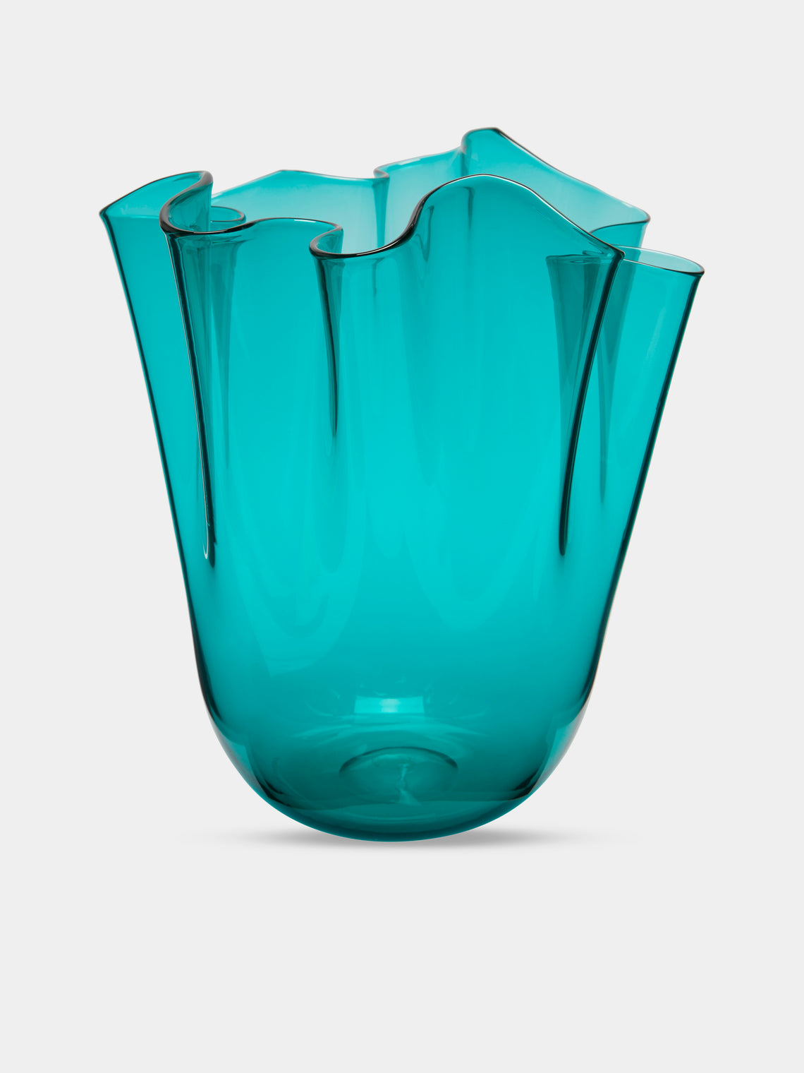 Venini - Fazzoletto Large Murano Glass Vase - Green - ABASK - 