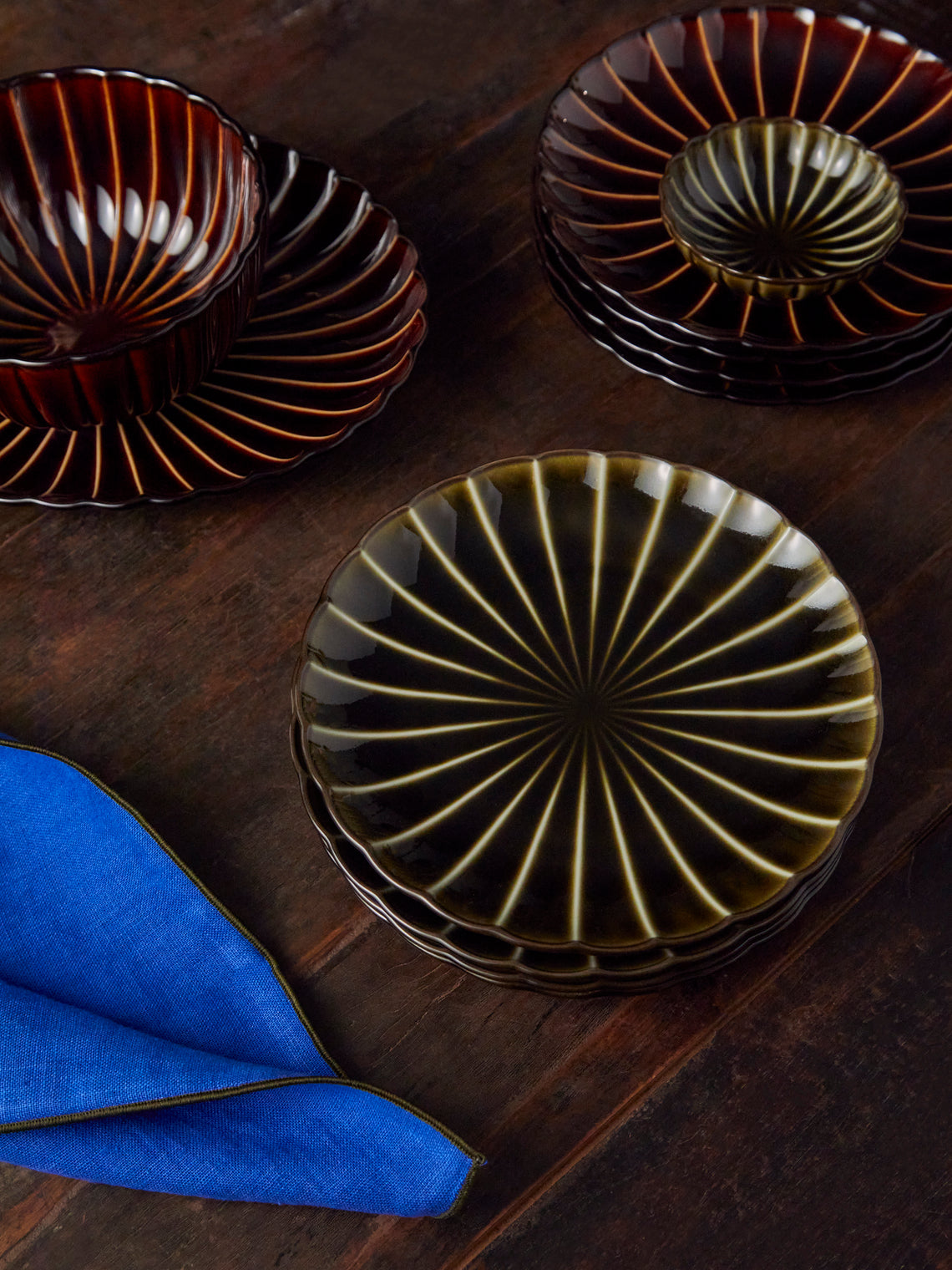 Kaneko Kohyo - Giyaman Urushi Ceramic Dessert Plates (Set of 4) -  - ABASK