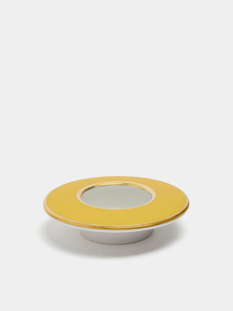 Augarten - Hand-Painted Porcelain Tealight Holder - Yellow - ABASK - 
