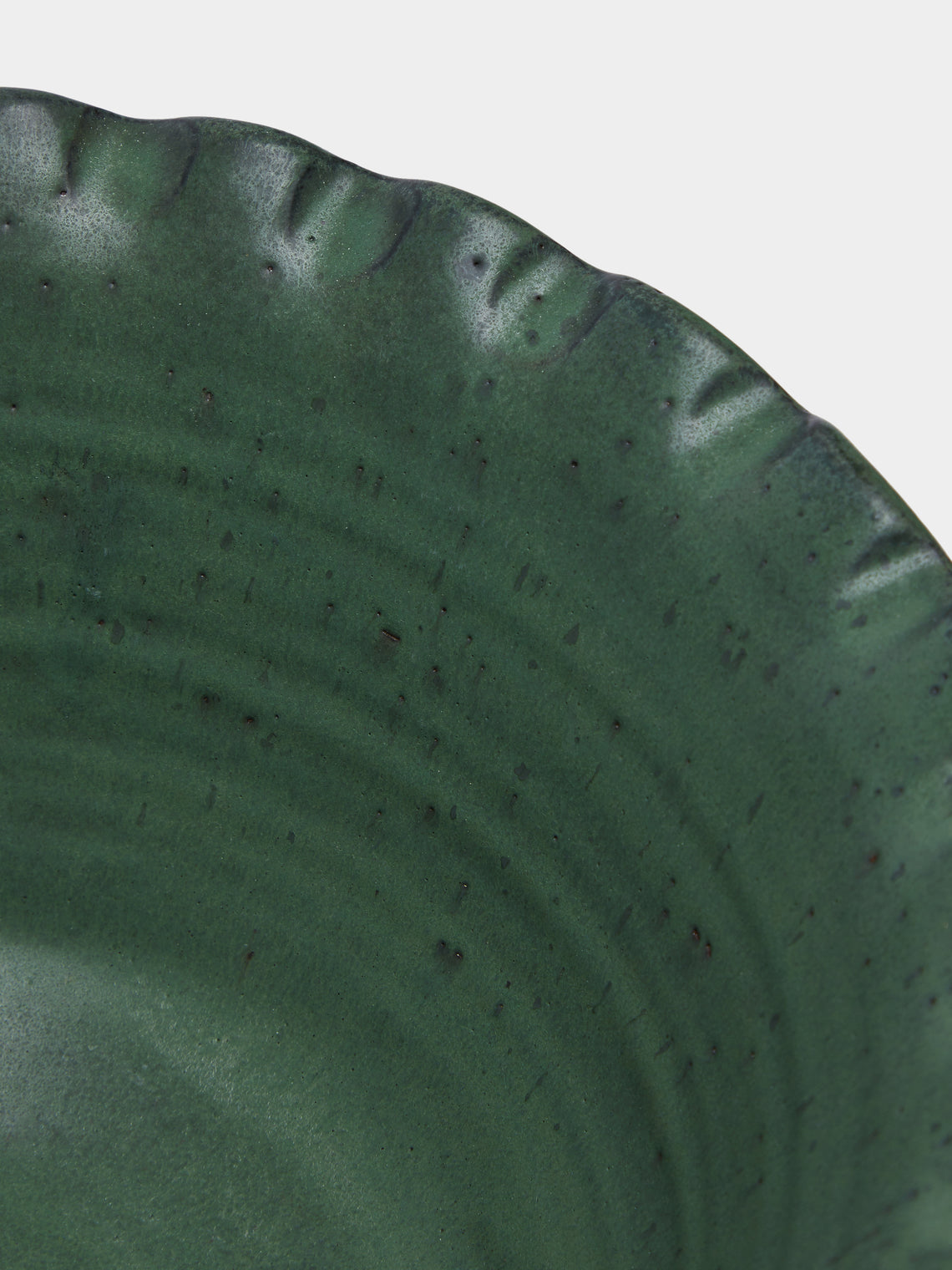 Perla Valtierra - Hand-Glazed Ceramic Small Serving Bowl - Green - ABASK