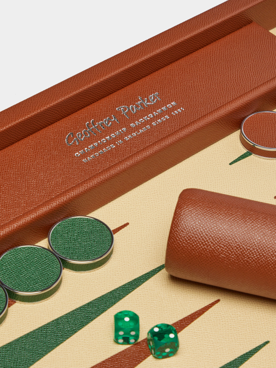 Geoffrey Parker - Leather Competition Backgammon Set -  - ABASK