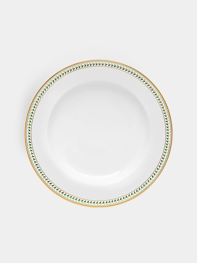 Augarten - Hand-Painted Leafed Edge Porcelain Dinner Plate - ABASK