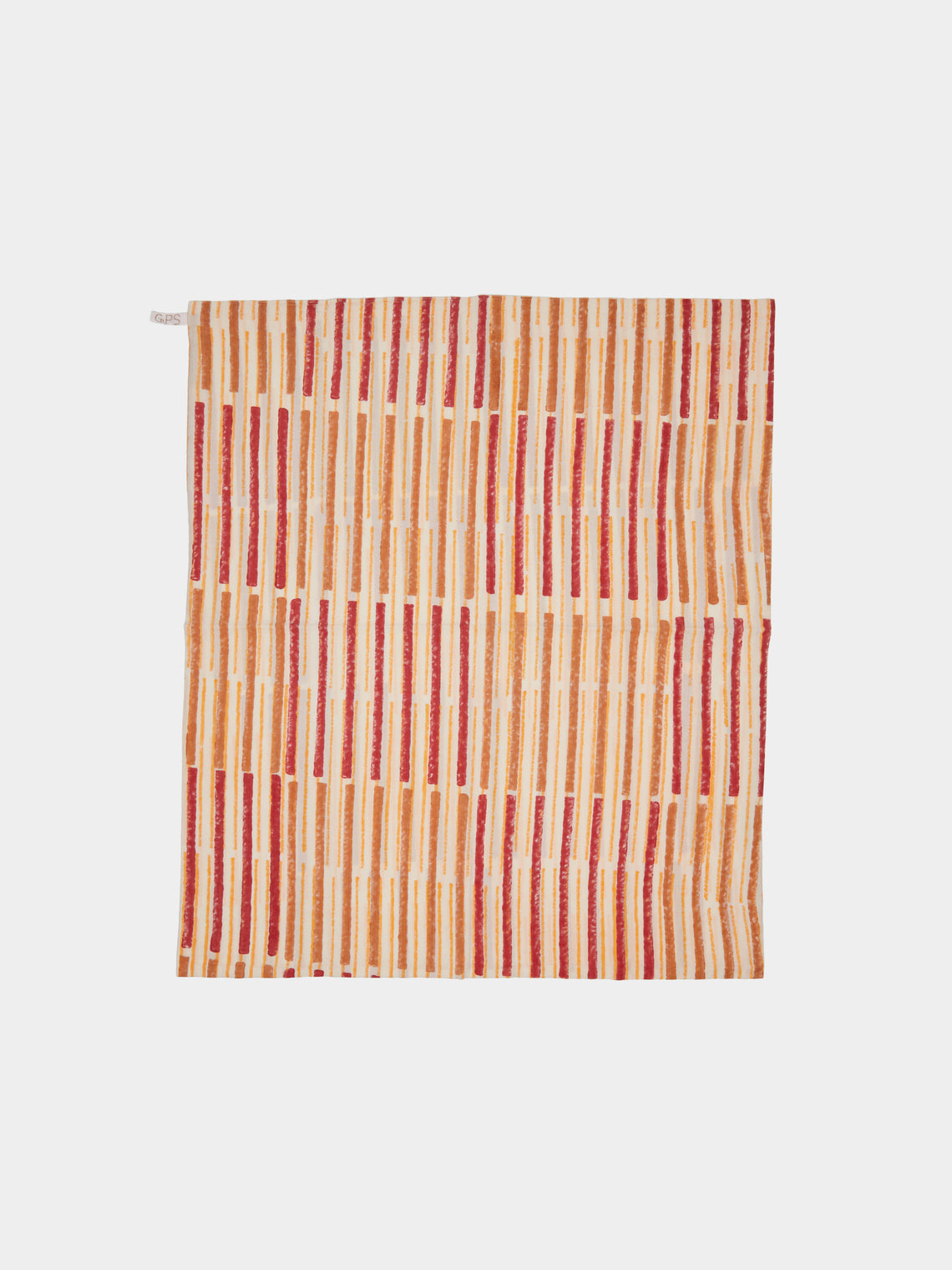 Gregory Parkinson - Rhubarb Cinnamon Stripe Block-Printed Cotton Napkins (Set of 6) -  - ABASK