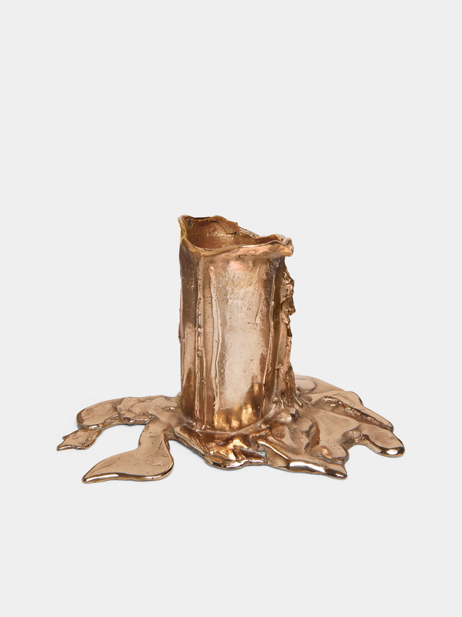Osanna Visconti - Melted Bronze Candle Holder - Metallics - ABASK - 