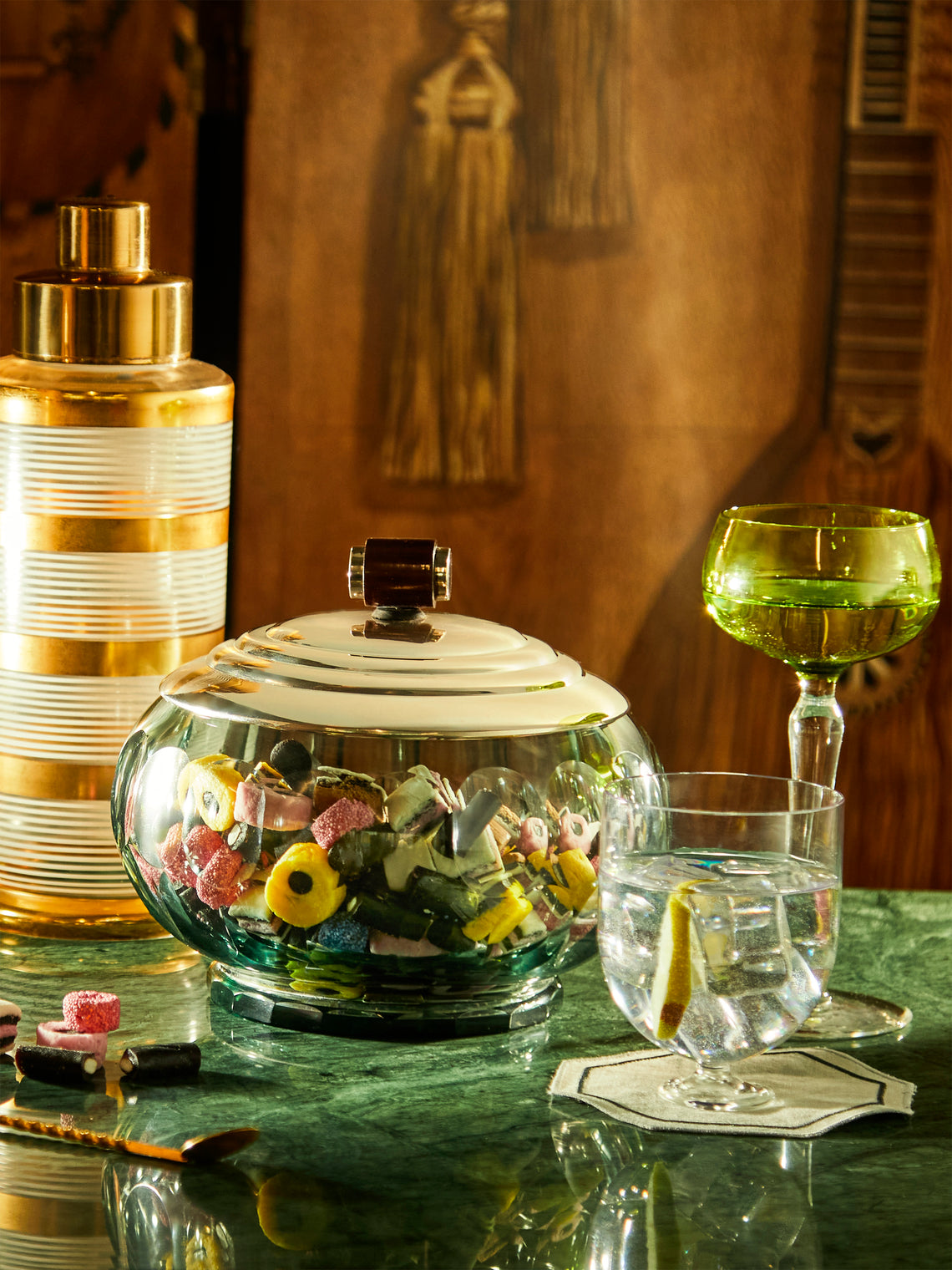 Antique and Vintage - 1930s Italian Deco Sweets Jar -  - ABASK