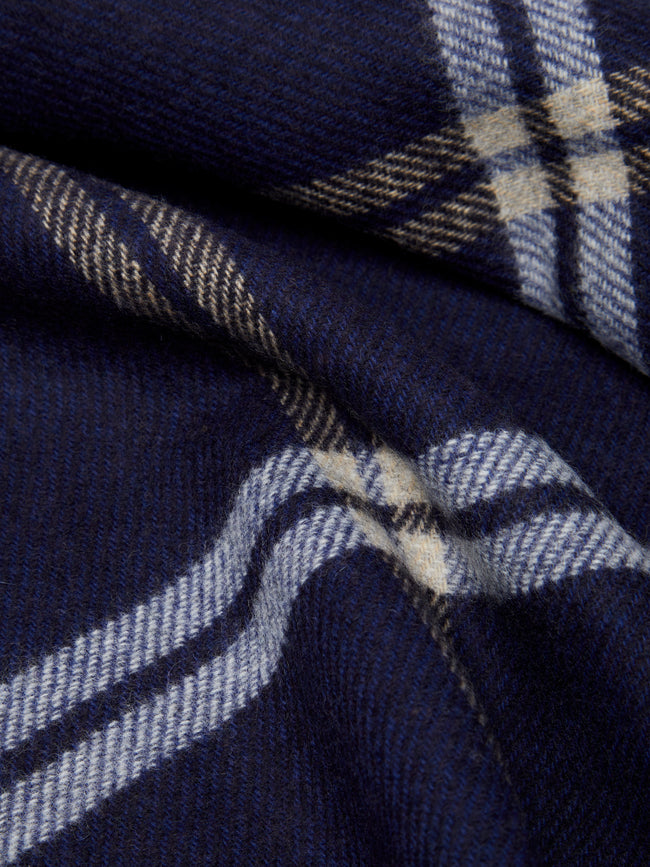 Johnstons of Elgin - Double Faced Check Wool Blanket - Multiple - ABASK