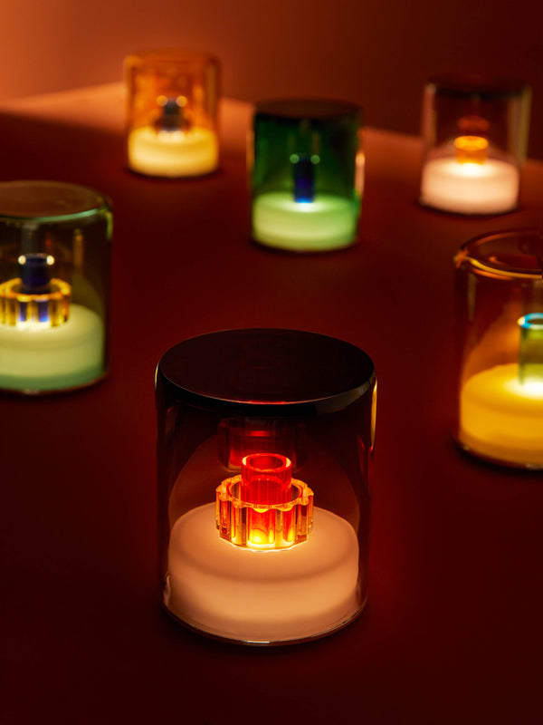 Green Wolf Lighting - Ametista II Hand-Blown Murano Glass Portable Table Light -  - ABASK