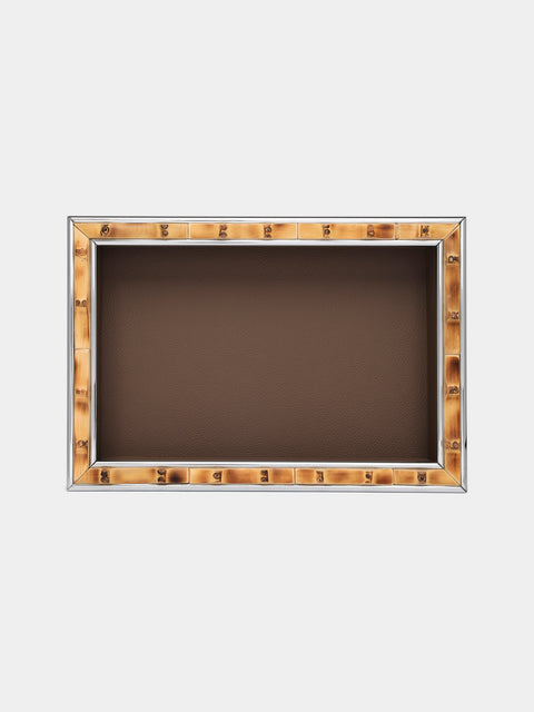 Lorenzi Milano - Bamboo-Edge Leather Tray -  - ABASK - 