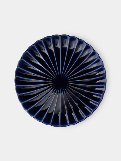 Kaneko Kohyo - Giyaman Urushi Ceramic Dinner Plates (Set of 4) - Blue - ABASK - 