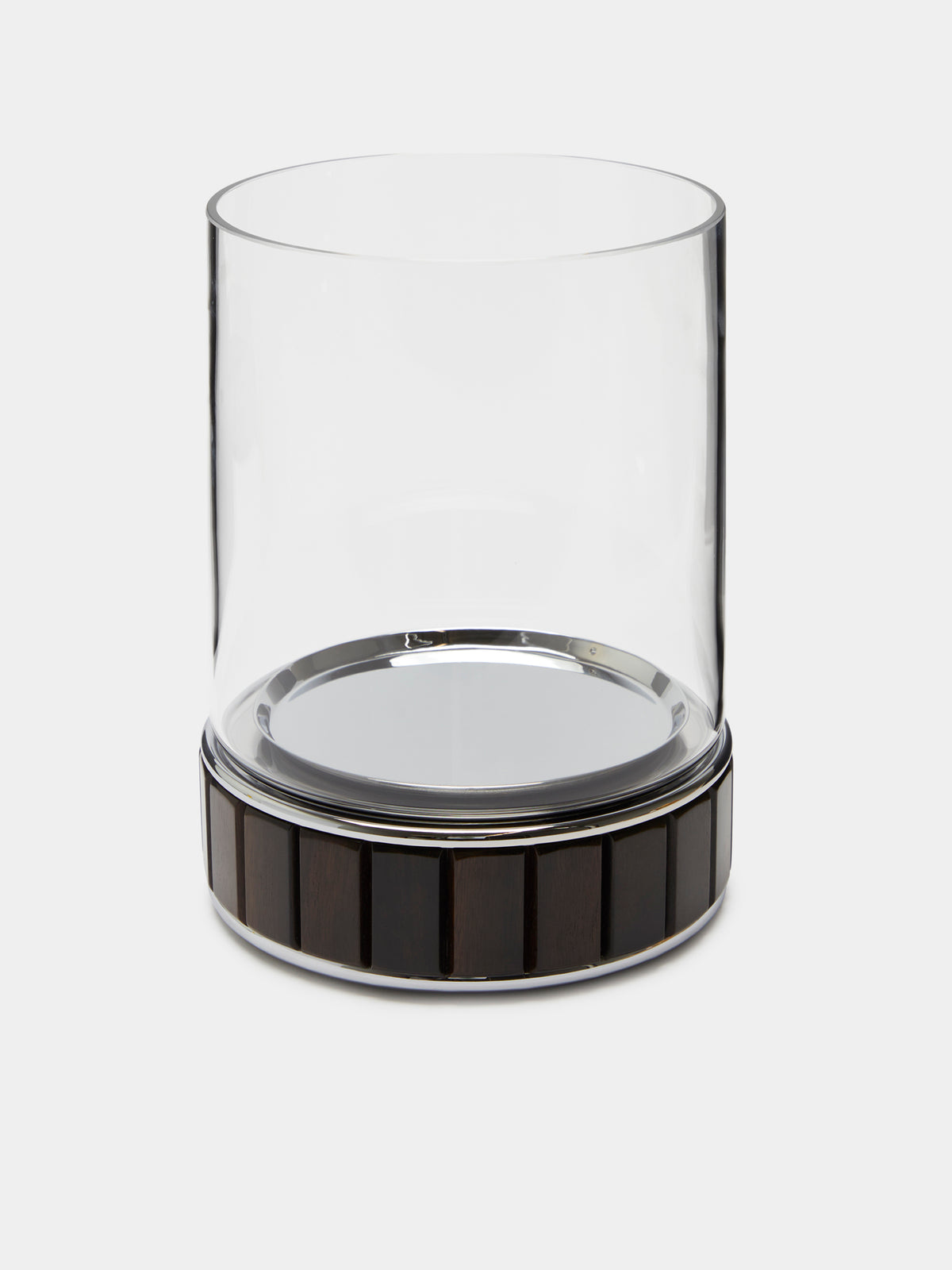 Ebony Glass Large Candle Holder