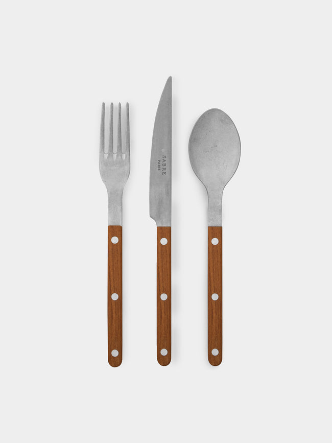 Sabre - Bistrot Teak Cutlery - Brown - ABASK - 