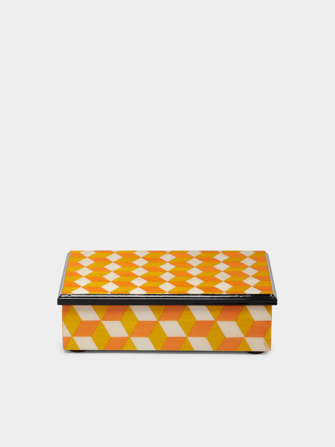Geometric Wood Inlay Box