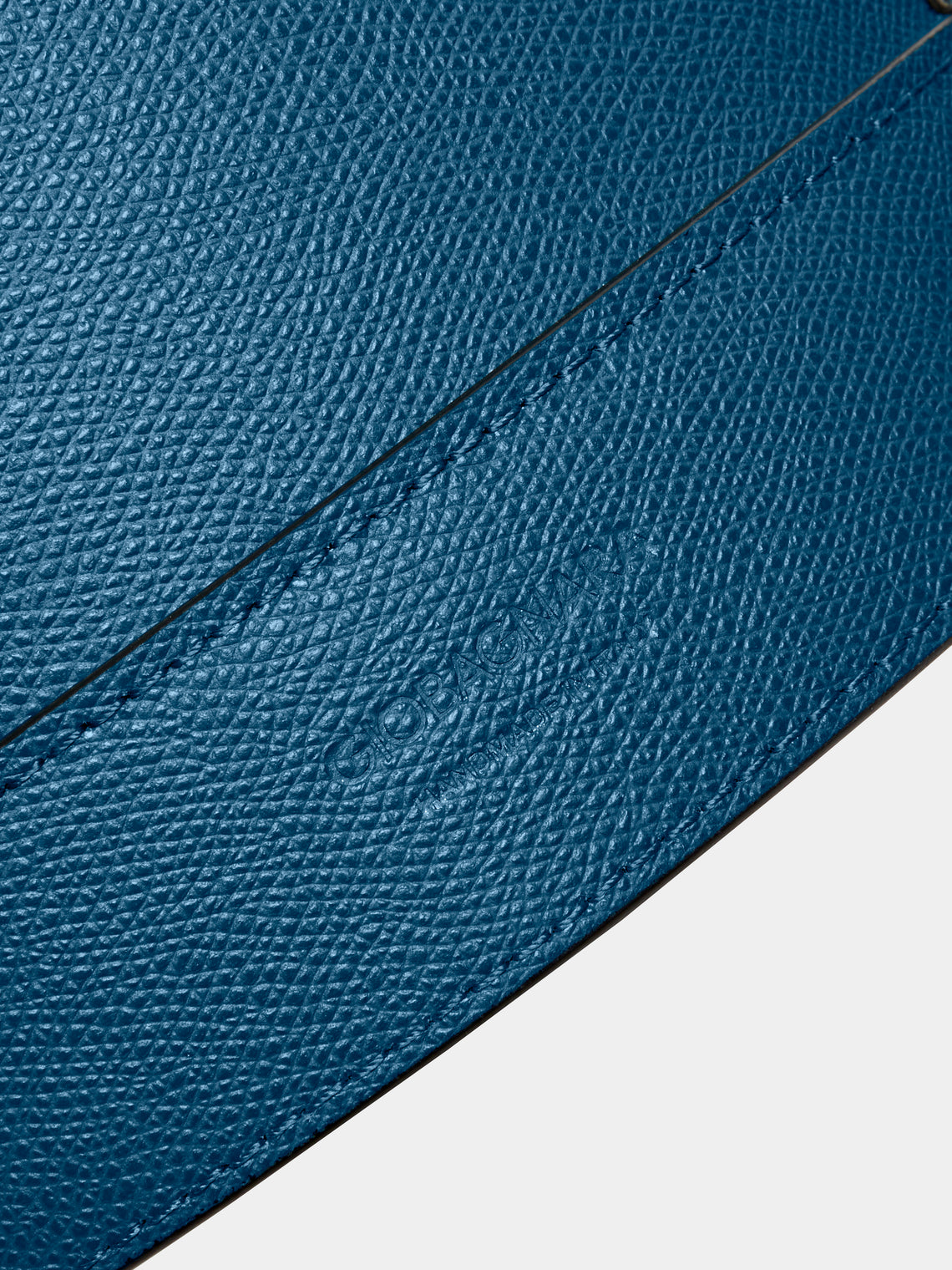 Giobagnara - Brus Leather Wastepaper Bin - Blue - ABASK