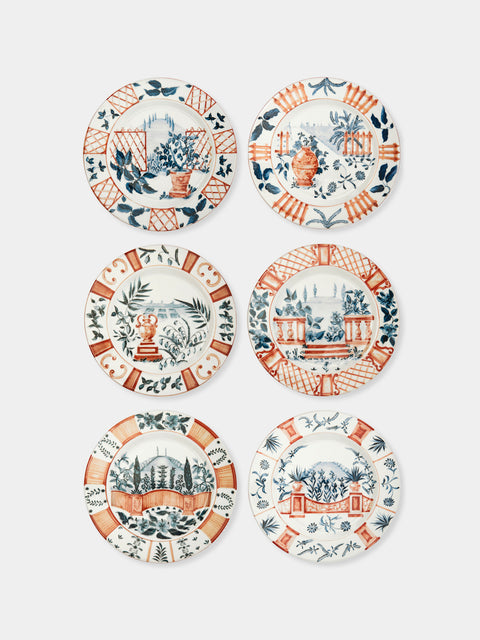 Laboratorio Paravicini - Italian Views Ceramic Dinner Plates (Set of 6) - Multiple - ABASK