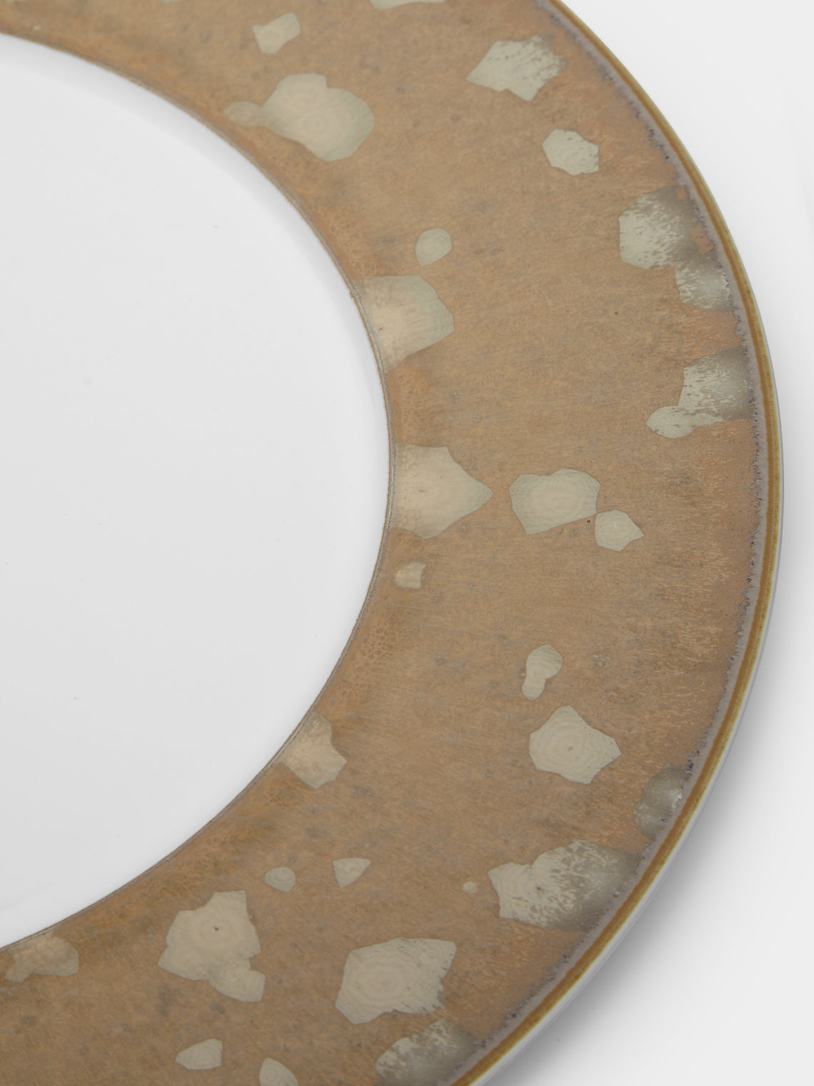 Jaune de Chrome - Basmati Porcelain Charger Plate - Beige - ABASK